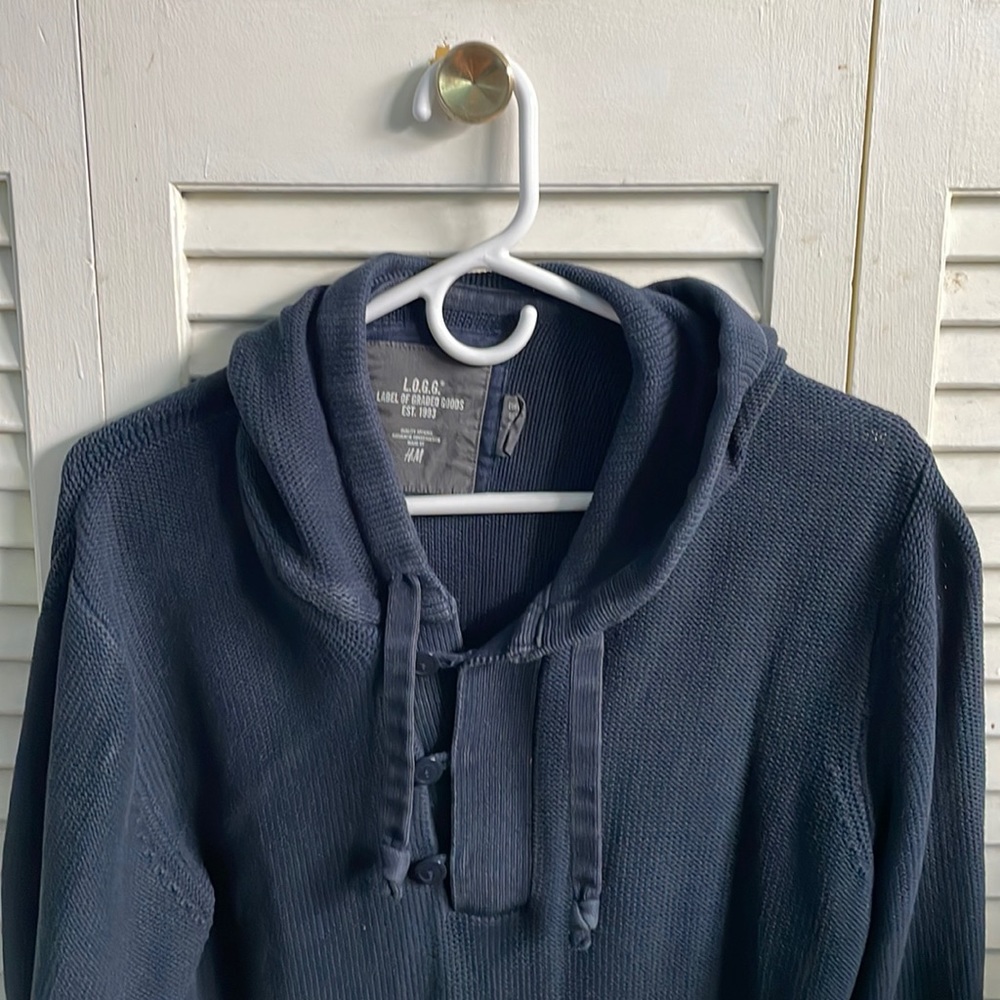 H&M Henley Hoodie, Navy